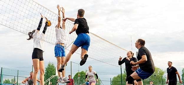 Команда "Найк" - победители соревнований по волейболу среди дворовых команд